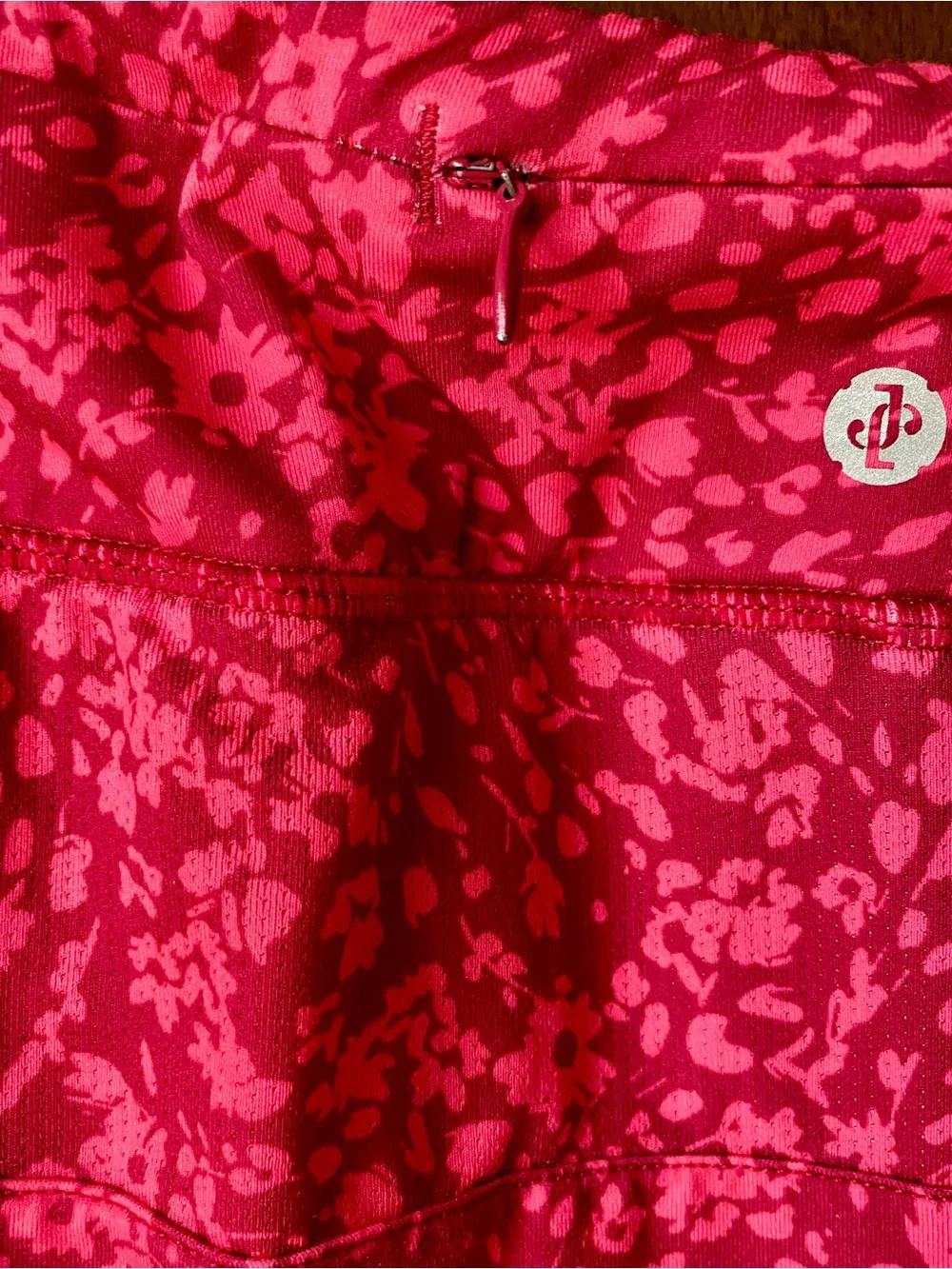 Jockey Red & Pink Floral Printed Skort Size XL, Zippered Pockets - Picture 10 of 12